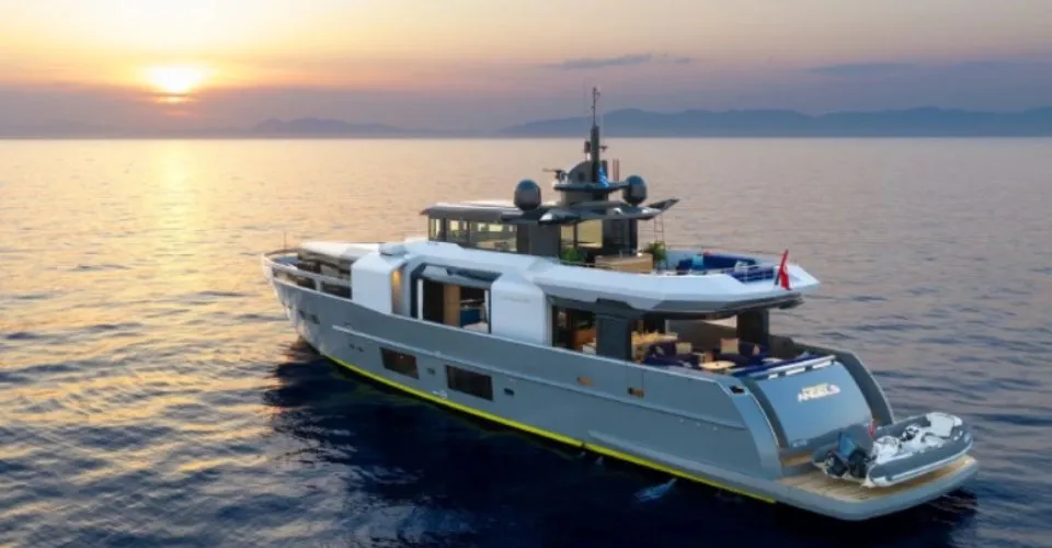 Ekmar Yachting Angels Motor Yacht Cruise Exterior Sunset View