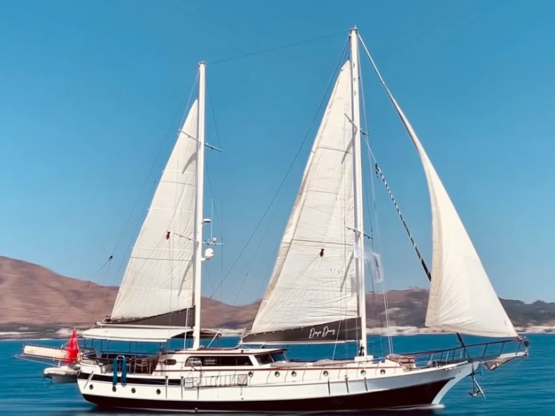 Ekmar Yachting Derya Deniz Gulet Yacht Full Open Sails View